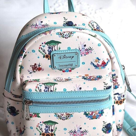 Disney Loungefly Princess Companions Mini Floral Backpack - Picture 7 of 17